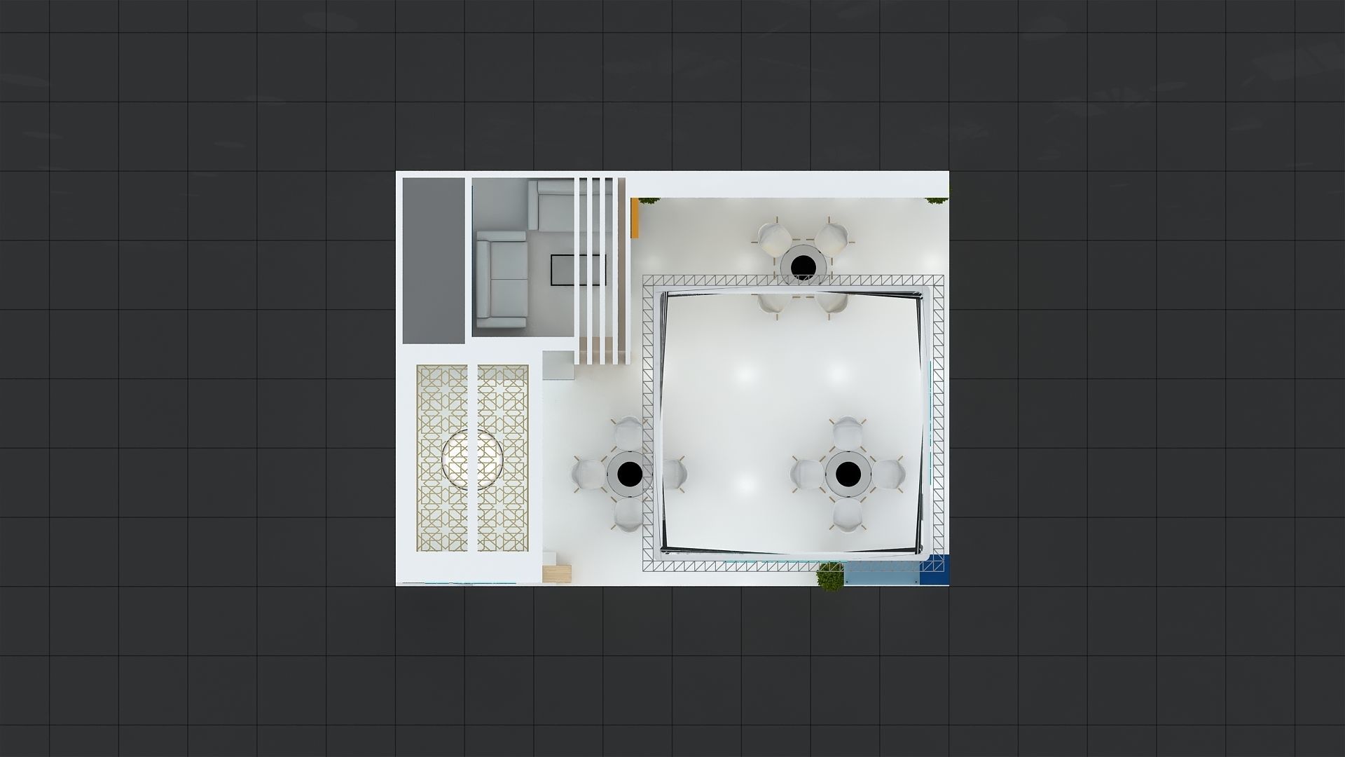 Exhibition Stand Stall Two Side Open 8X6 3D model_9