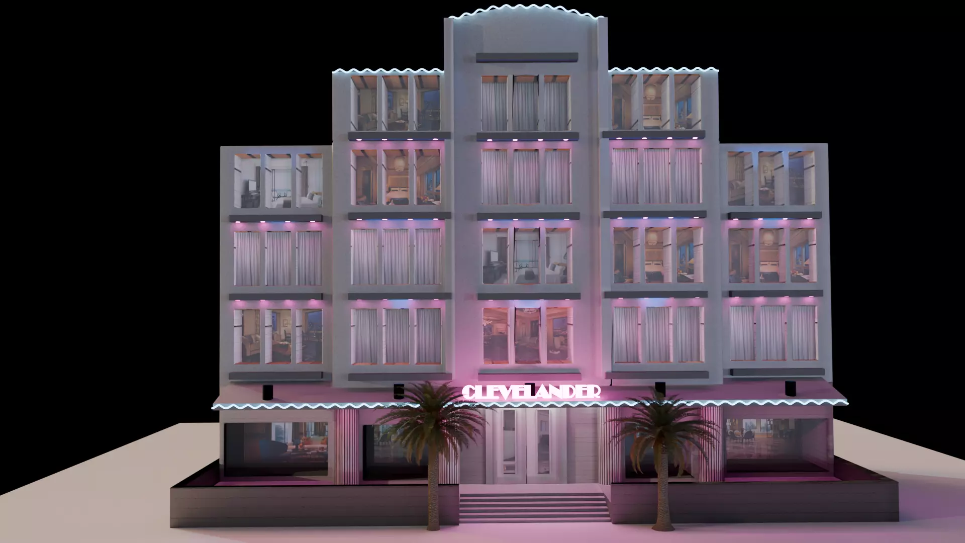 GTA Vice City Ocen View Hotel Free 3D model
