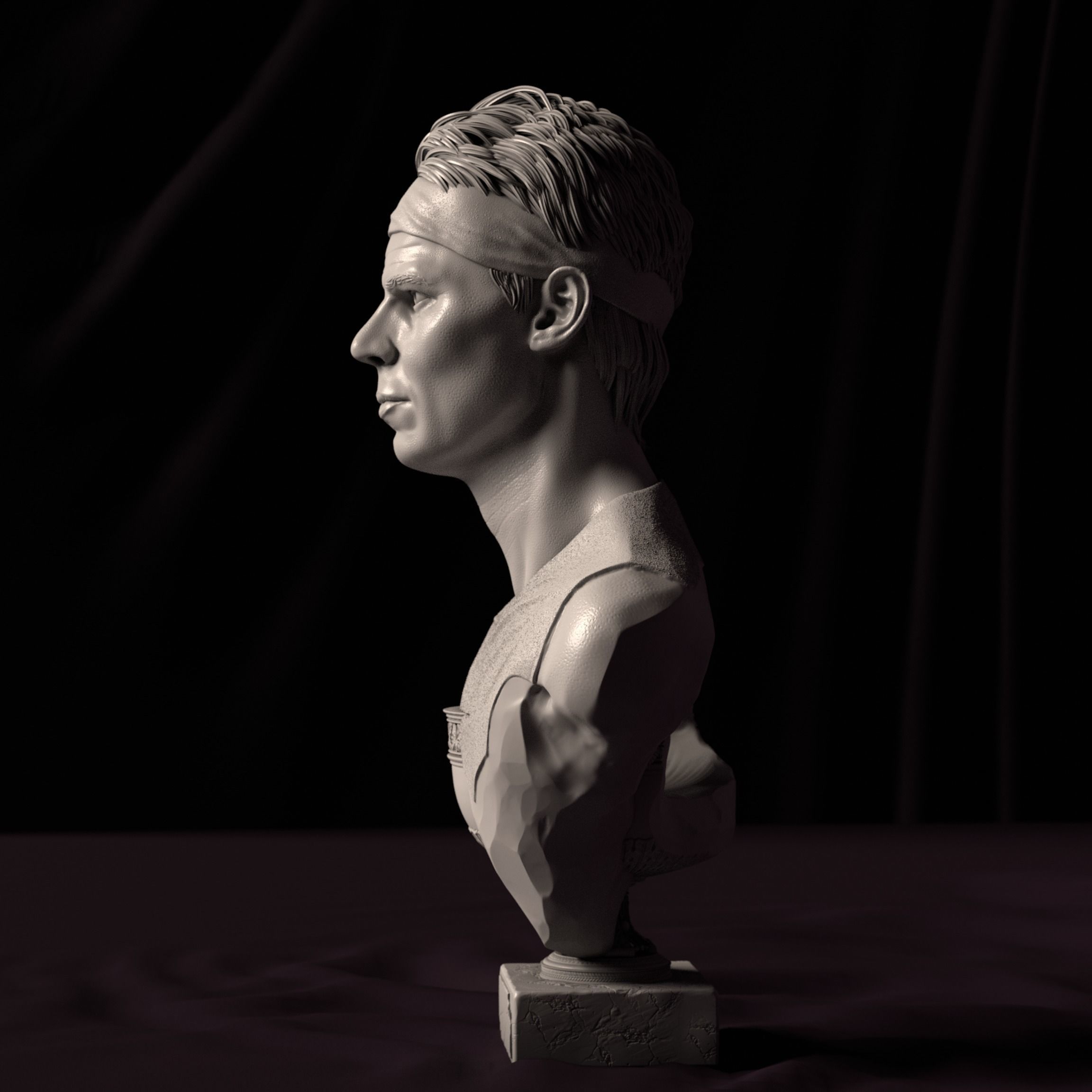 Rafael Nadal bust for 3D printing 3D print model_7