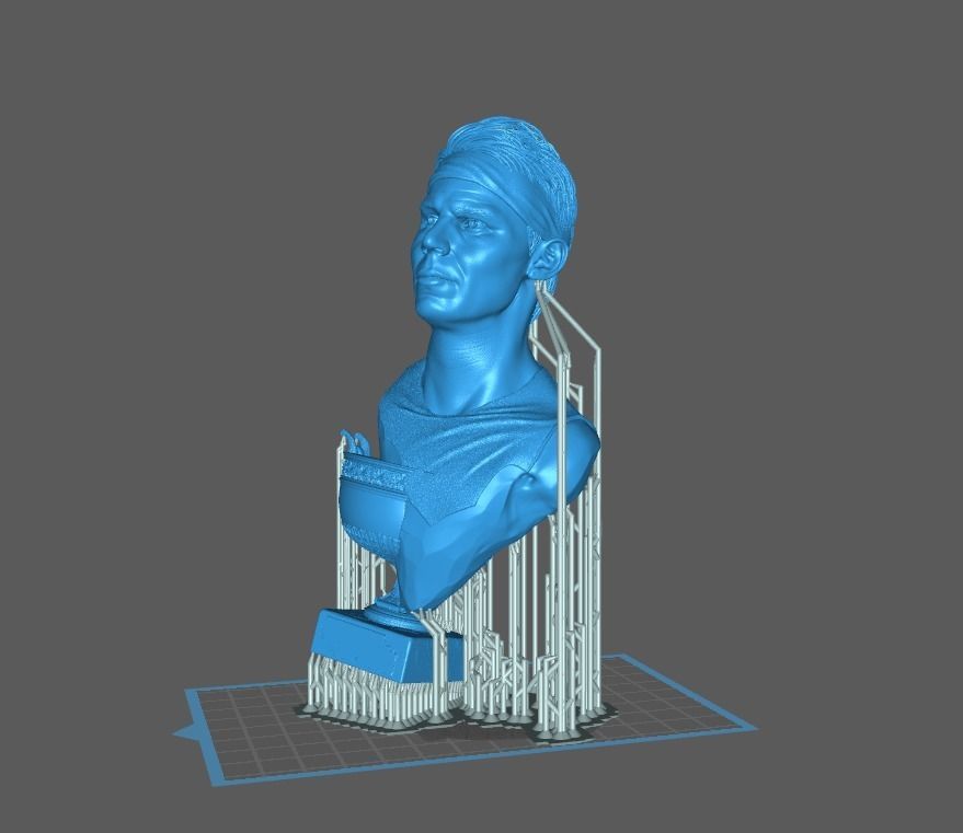 Rafael Nadal bust for 3D printing 3D print model_16