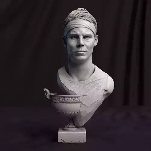 Rafael Nadal bust for 3D printing  3D print model