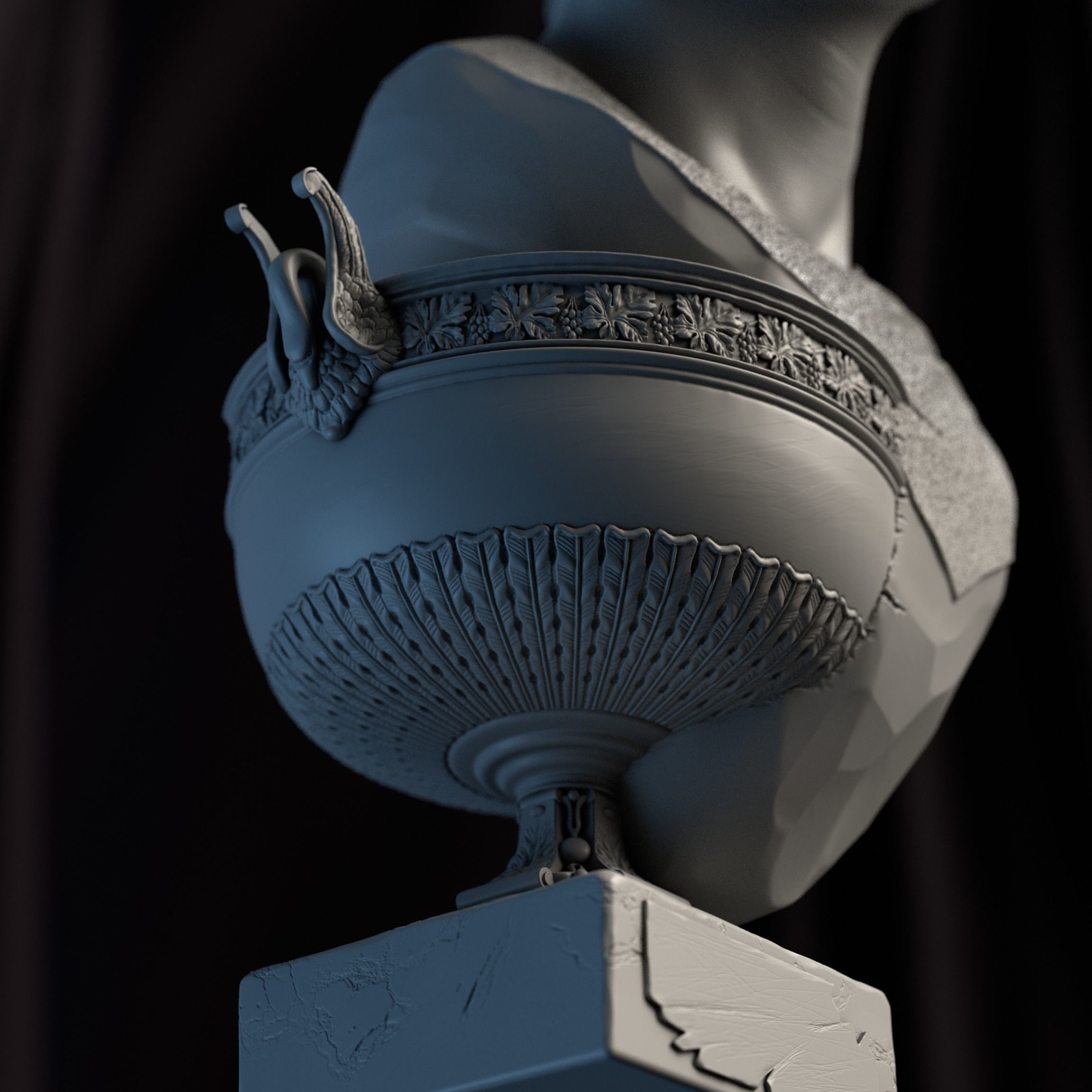 Rafael Nadal bust for 3D printing 3D print model_9