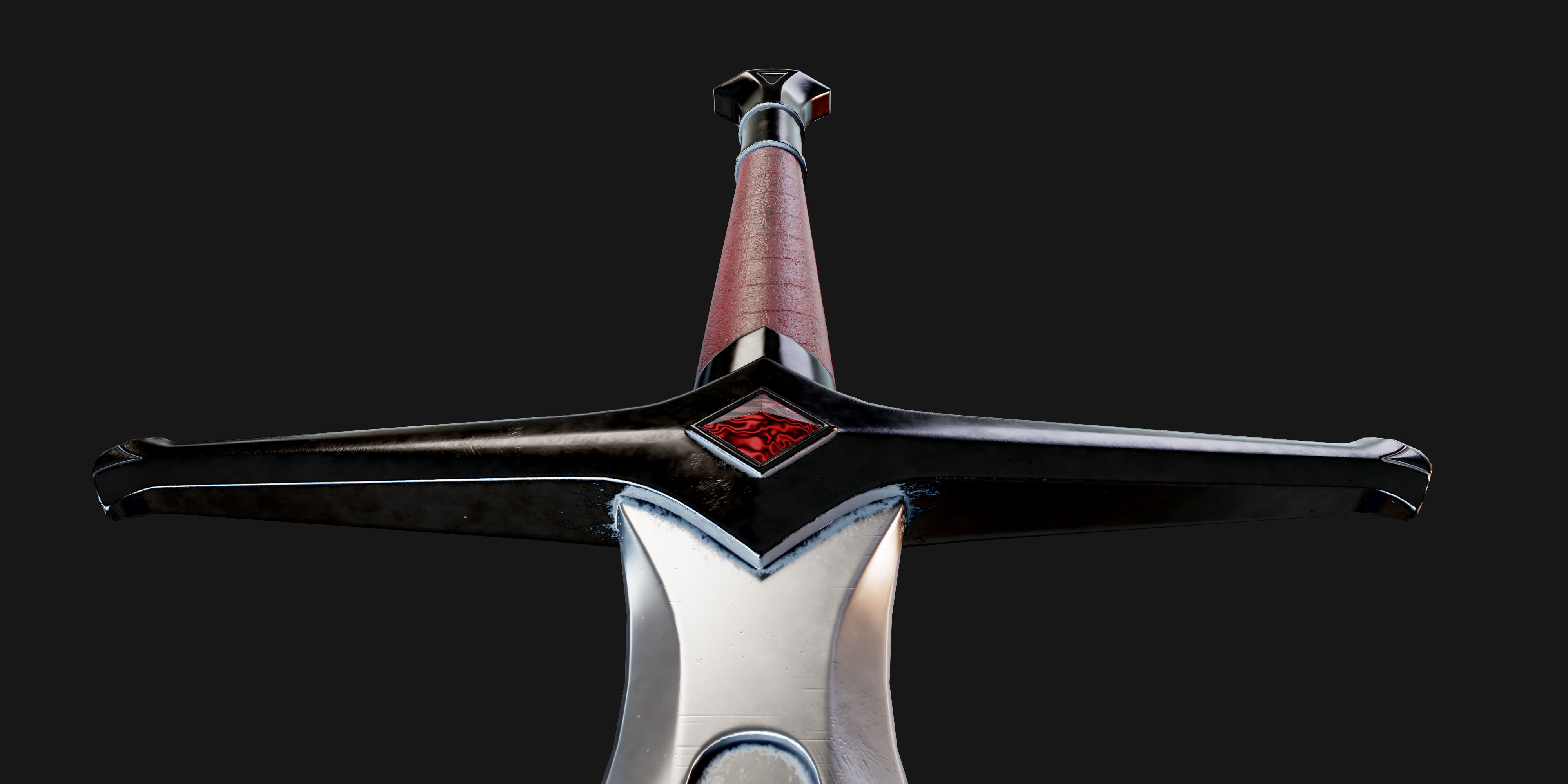 The sword will Low-poly 3D model_7