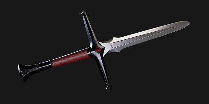 The sword will Low-poly 3D model