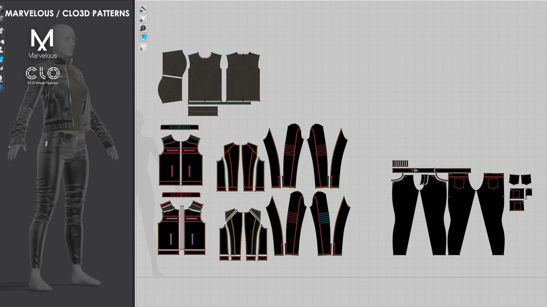 3 in 1 Outfits - Marvelous Designer 3D Model Collection_6