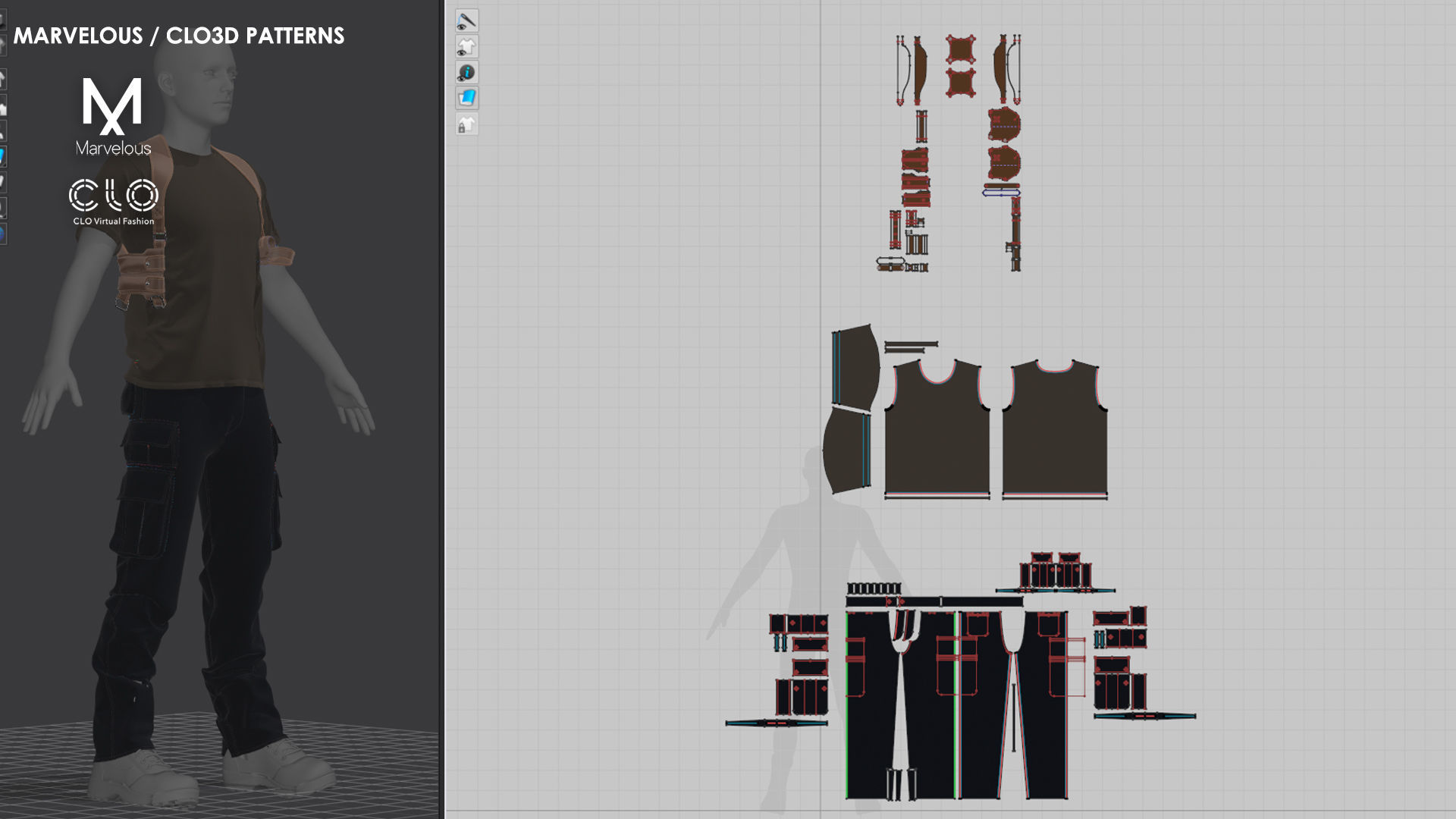 3 in 1 Outfits - Marvelous Designer 3D Model Collection_2