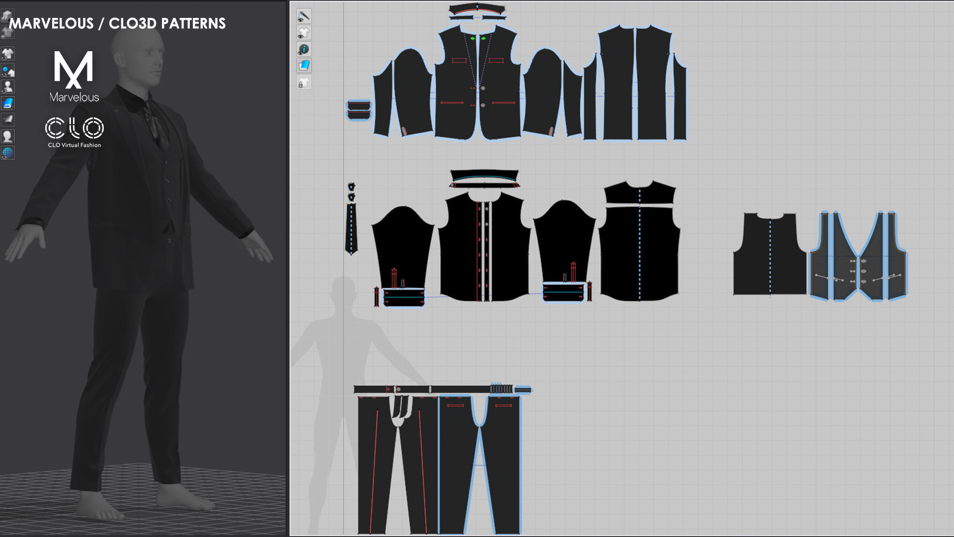 3 in 1 Outfits - Marvelous Designer 3D Model Collection_7