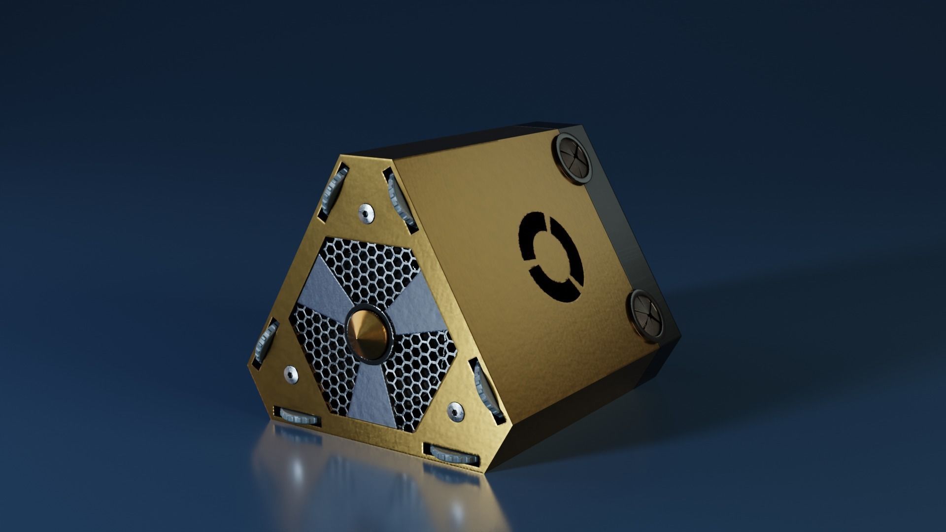 Sci-Fi triangular Power Generator Low-poly 3D model_3