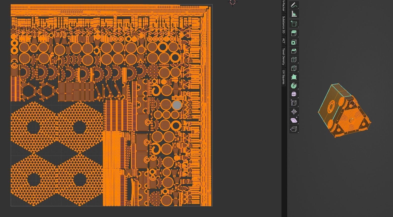 Sci-Fi triangular Power Generator Low-poly 3D model_4