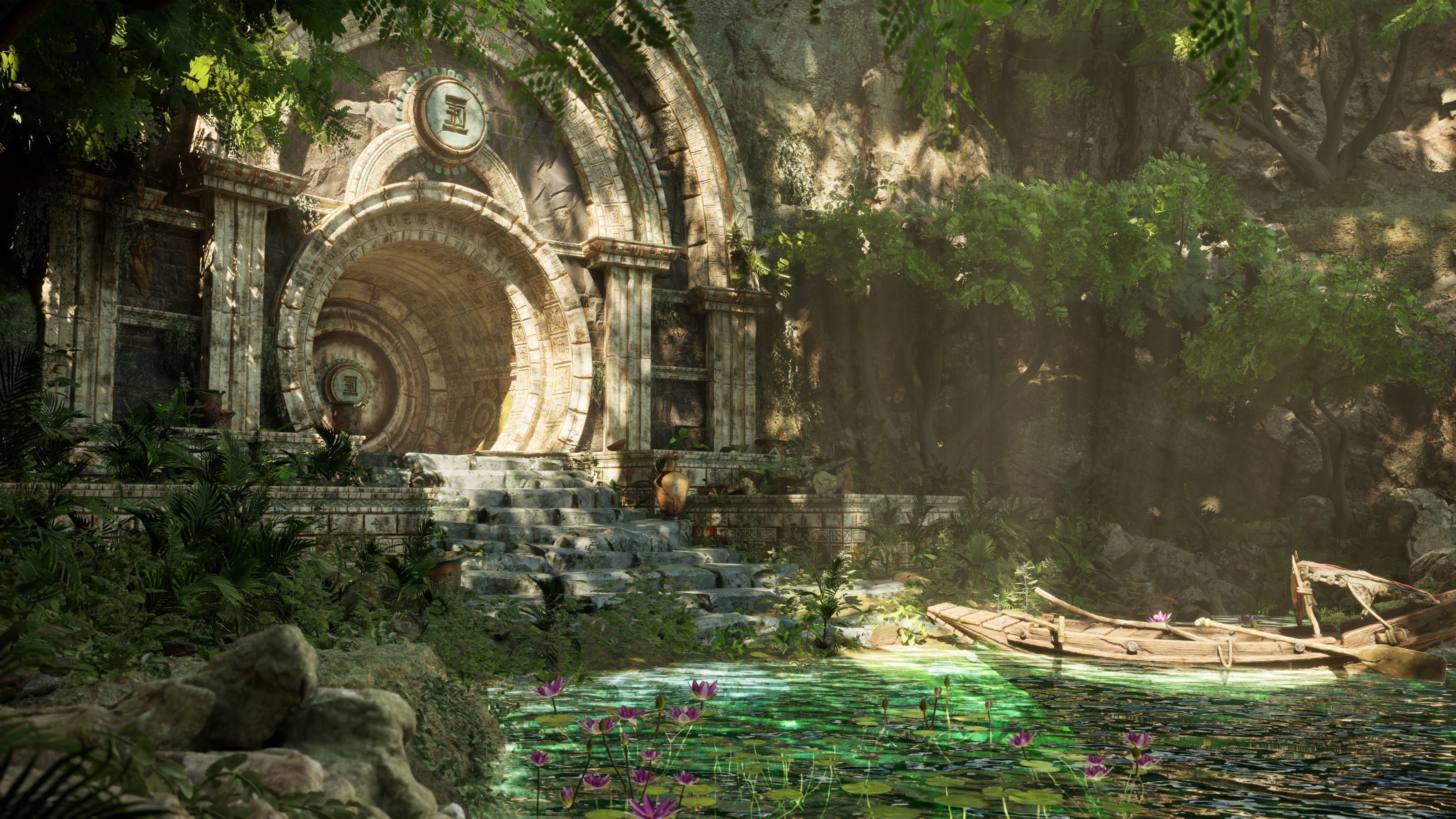 Stylized Chinese River Boat 3D model_2