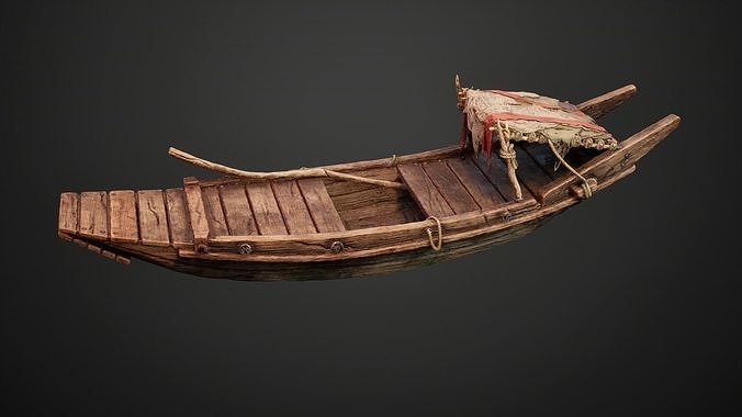 Stylized Chinese River Boat