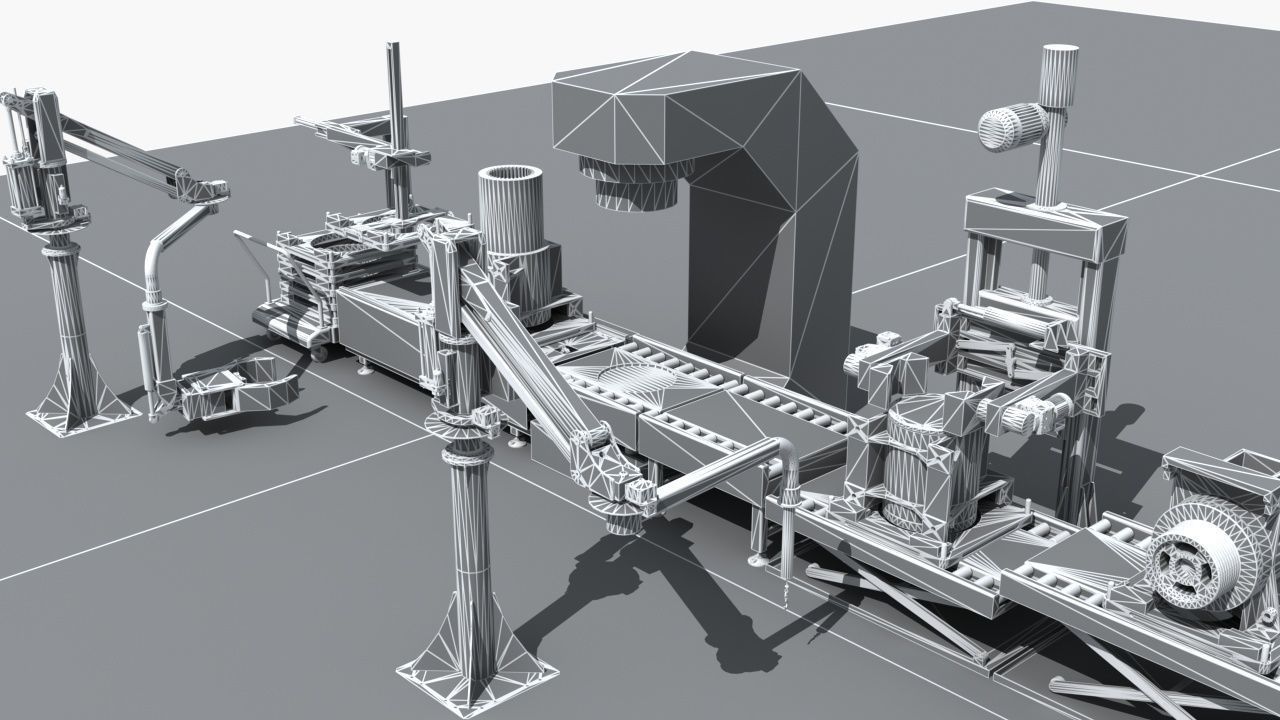 Industrial Equipment 1-Production Line 3D model_19