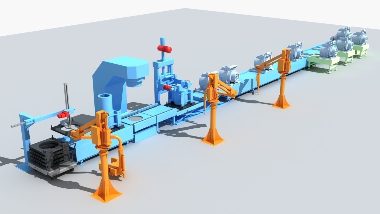 Industrial Equipment 1-Production Line 3D model_1