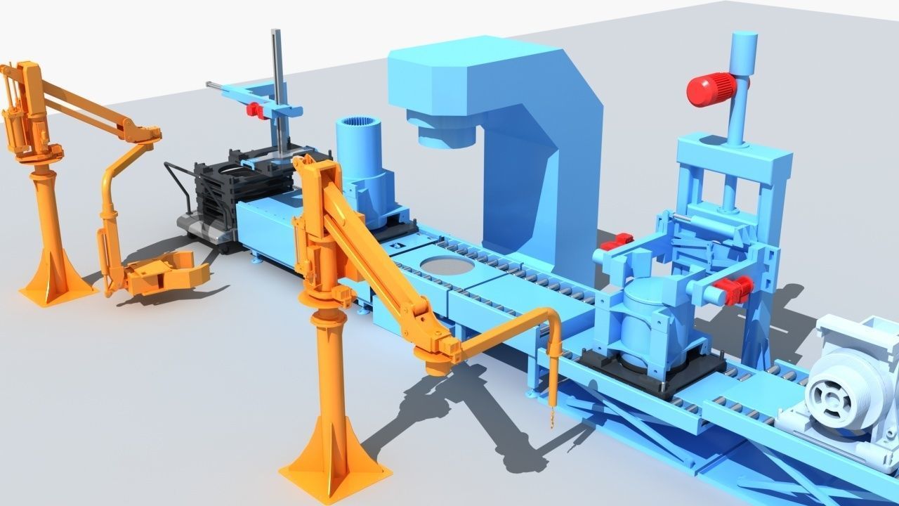 Industrial Equipment 1-Production Line 3D model_7