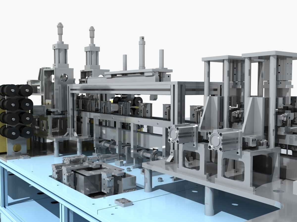 Industrial Equipment 2-Processing Assembly Line 3D model_7