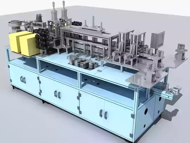 Industrial Equipment 2-Processing Assembly Line 3D model