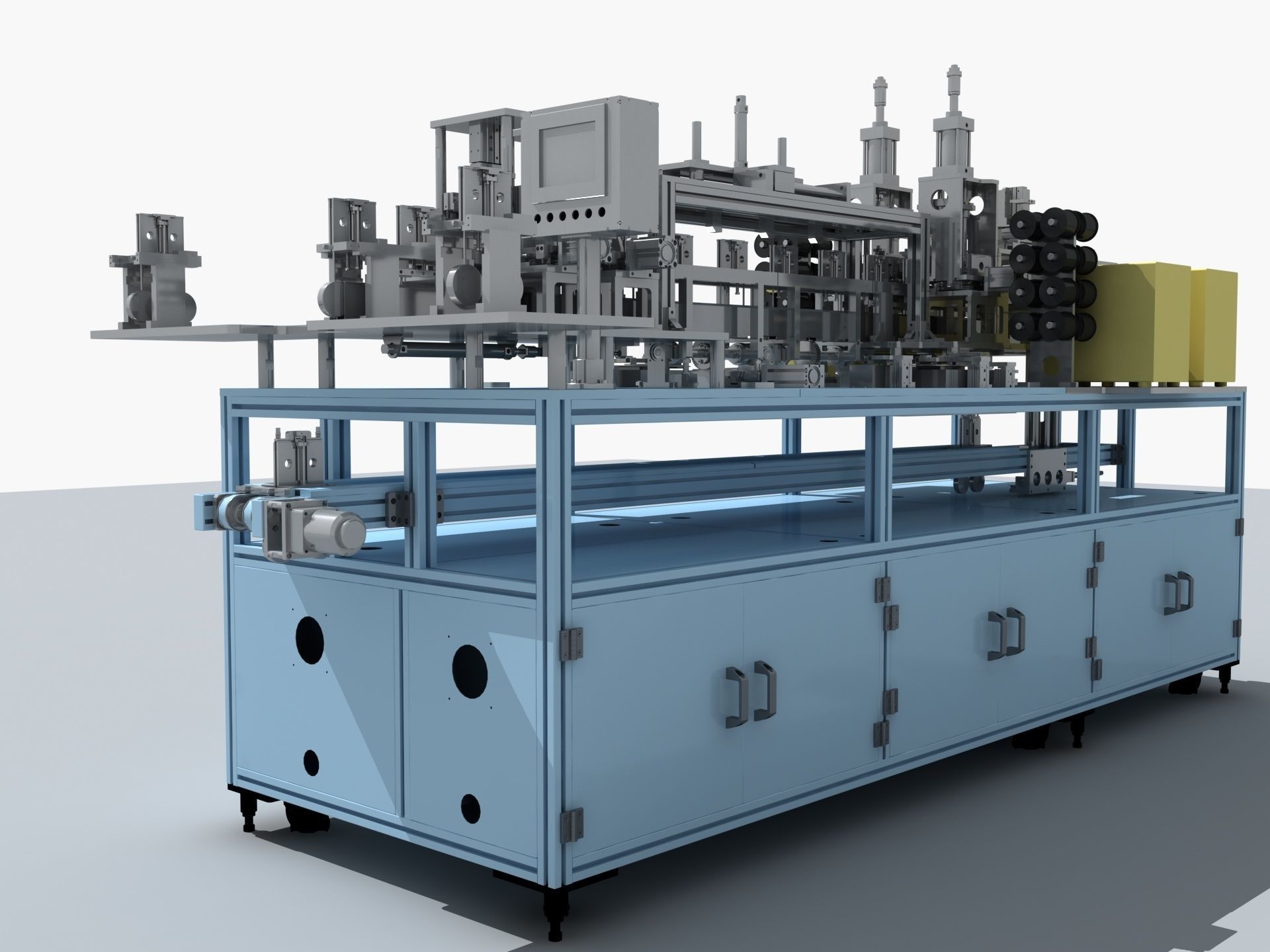 Industrial Equipment 2-Processing Assembly Line 3D model_2