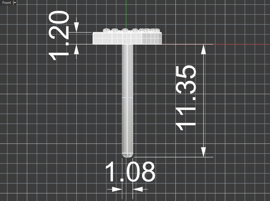 Bitcoin stud earring with gems 3D print model_10