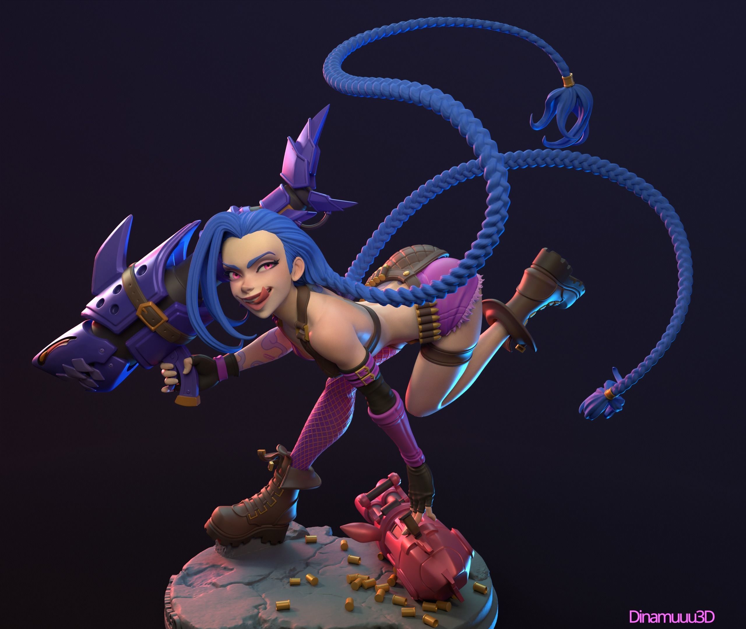 Jinx League of Legends Multi Version SFW NSFW STL 3D print model_2