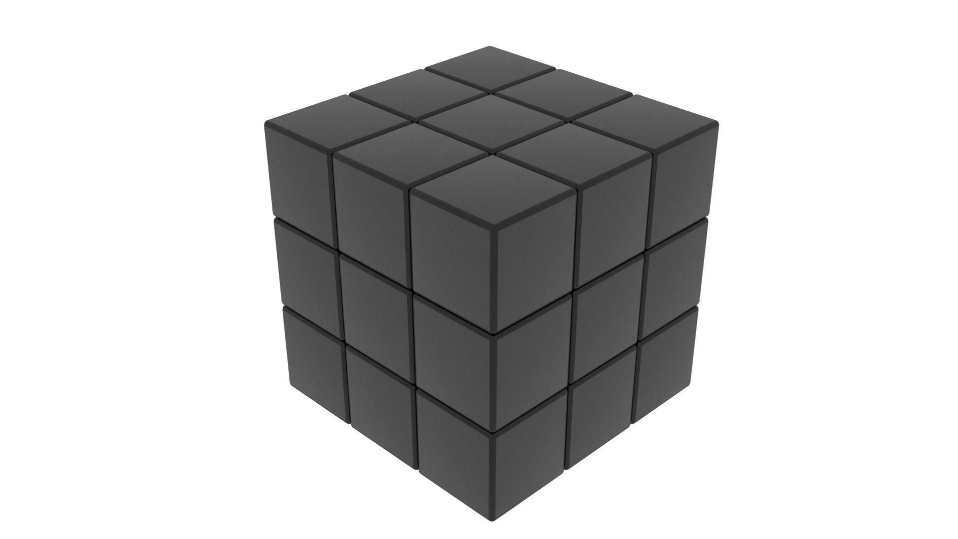 One Colored Rubiks Cubes Set 3D model_42