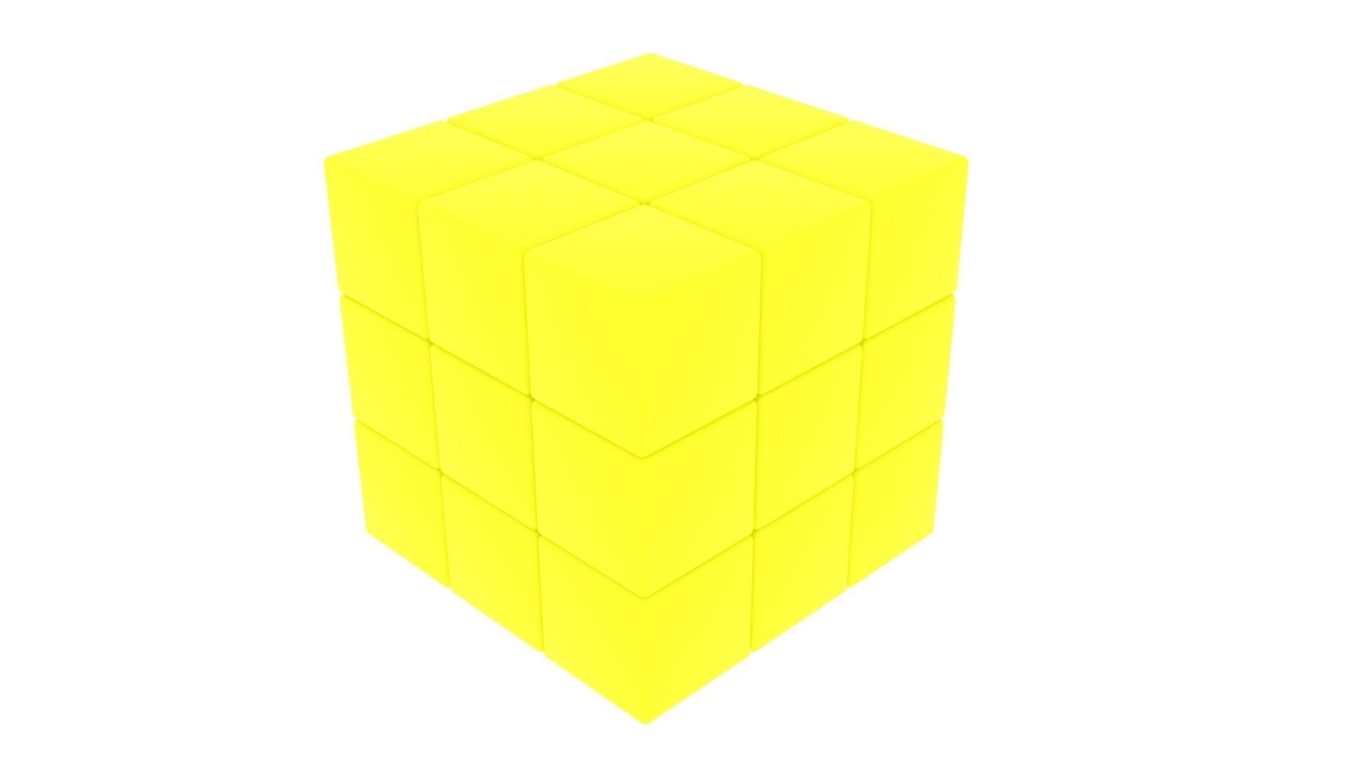 One Colored Rubiks Cubes Set 3D model_31
