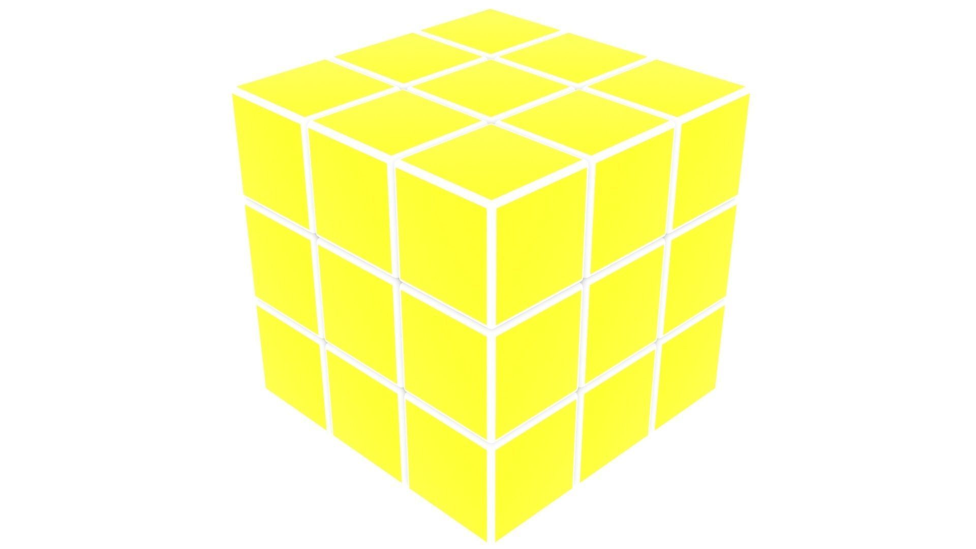 One Colored Rubiks Cubes Set 3D model_19