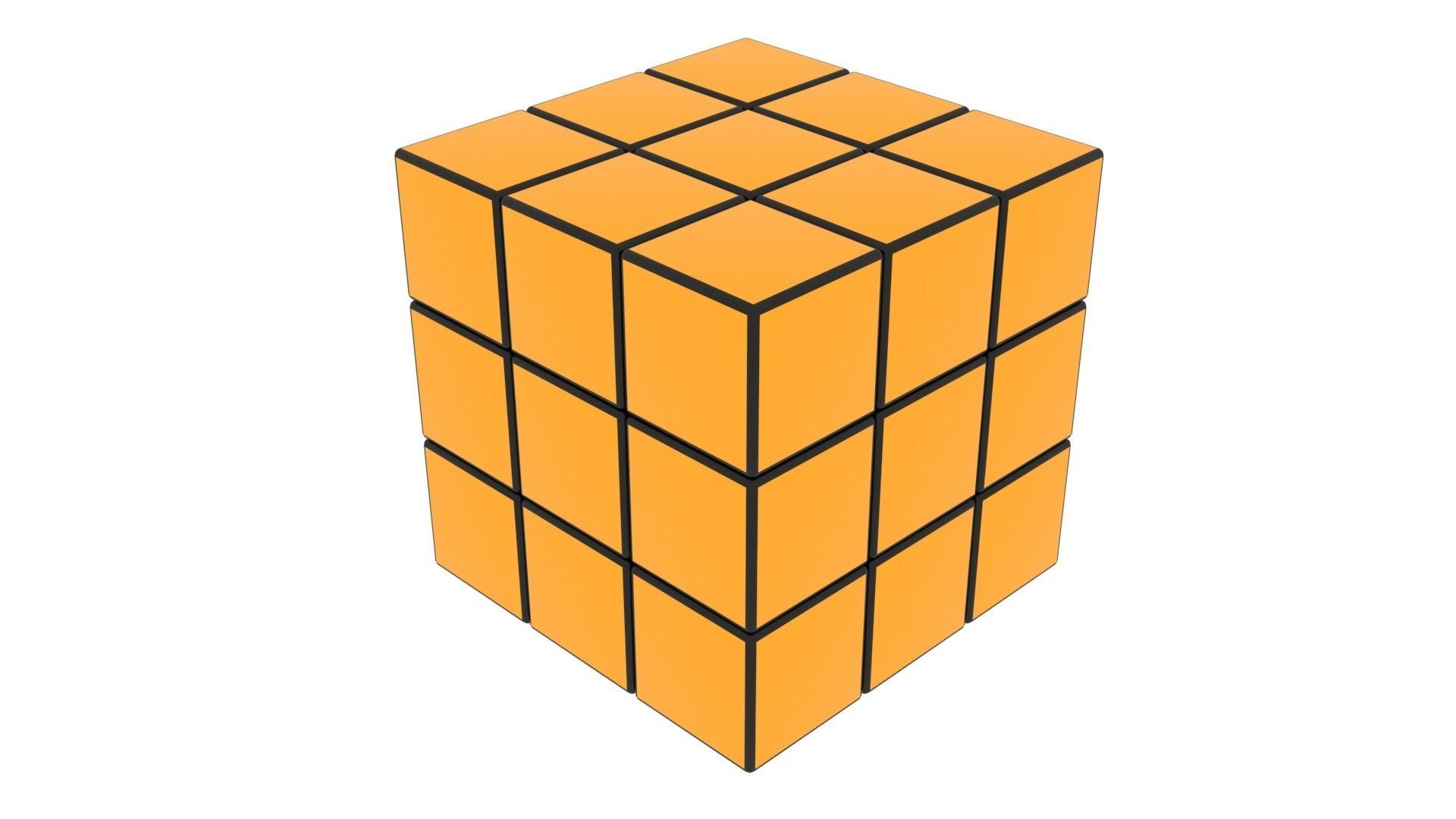 One Colored Rubiks Cubes Set 3D model_10