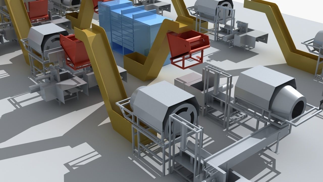 Industrial Equipment 5-Tea Assembly Production Line 3D model_12