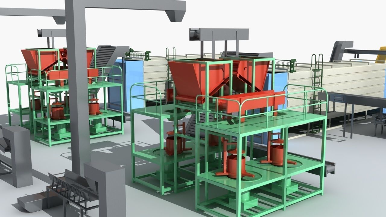 Industrial Equipment 5-Tea Assembly Production Line 3D model_10