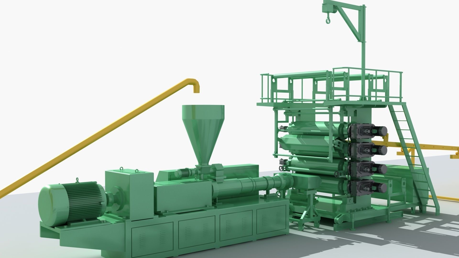 Industrial Equipment 6-Floor Production Line 3D model_5
