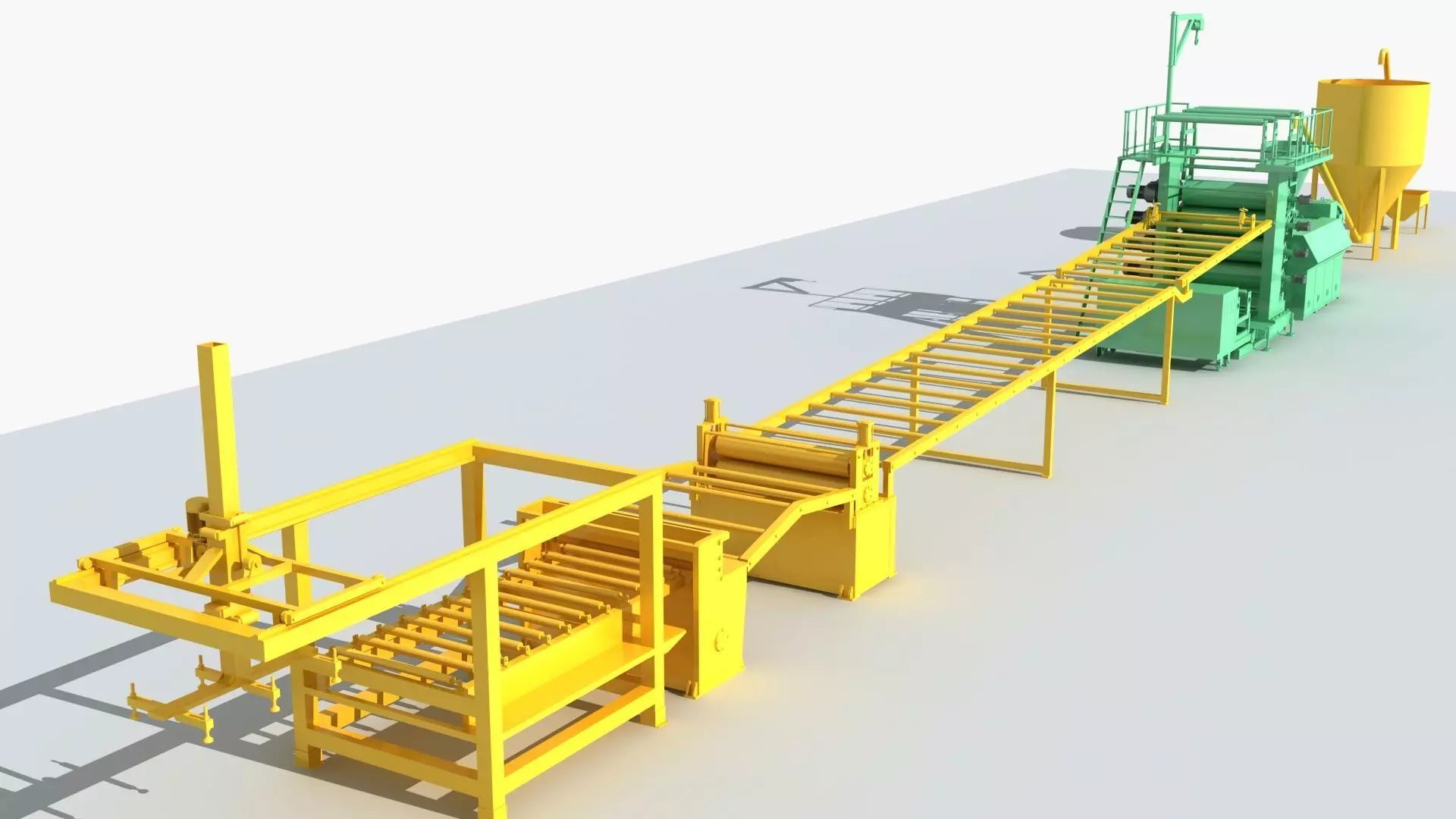 Industrial Equipment 6-Floor Production Line 3D model_0