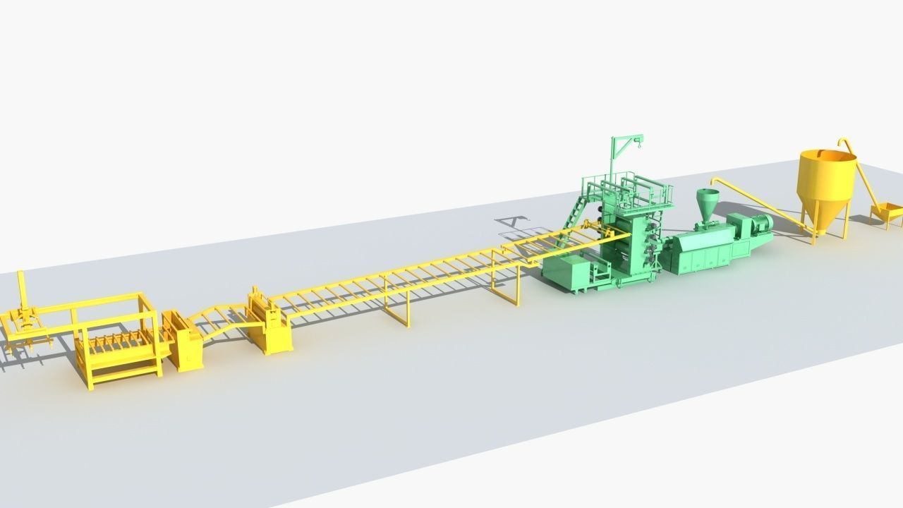 Industrial Equipment 6-Floor Production Line 3D model_1