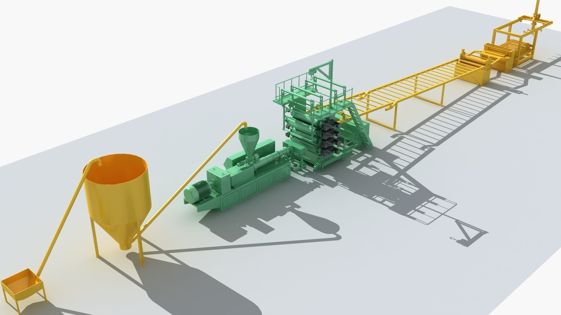 Industrial Equipment 6-Floor Production Line 3D model_4