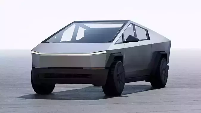 Tesla Cybertruck 2025 Low-poly 3D model