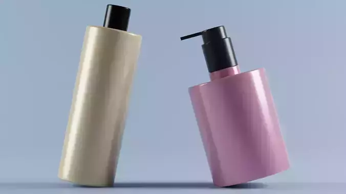 Cosmetics Bottles 3D model