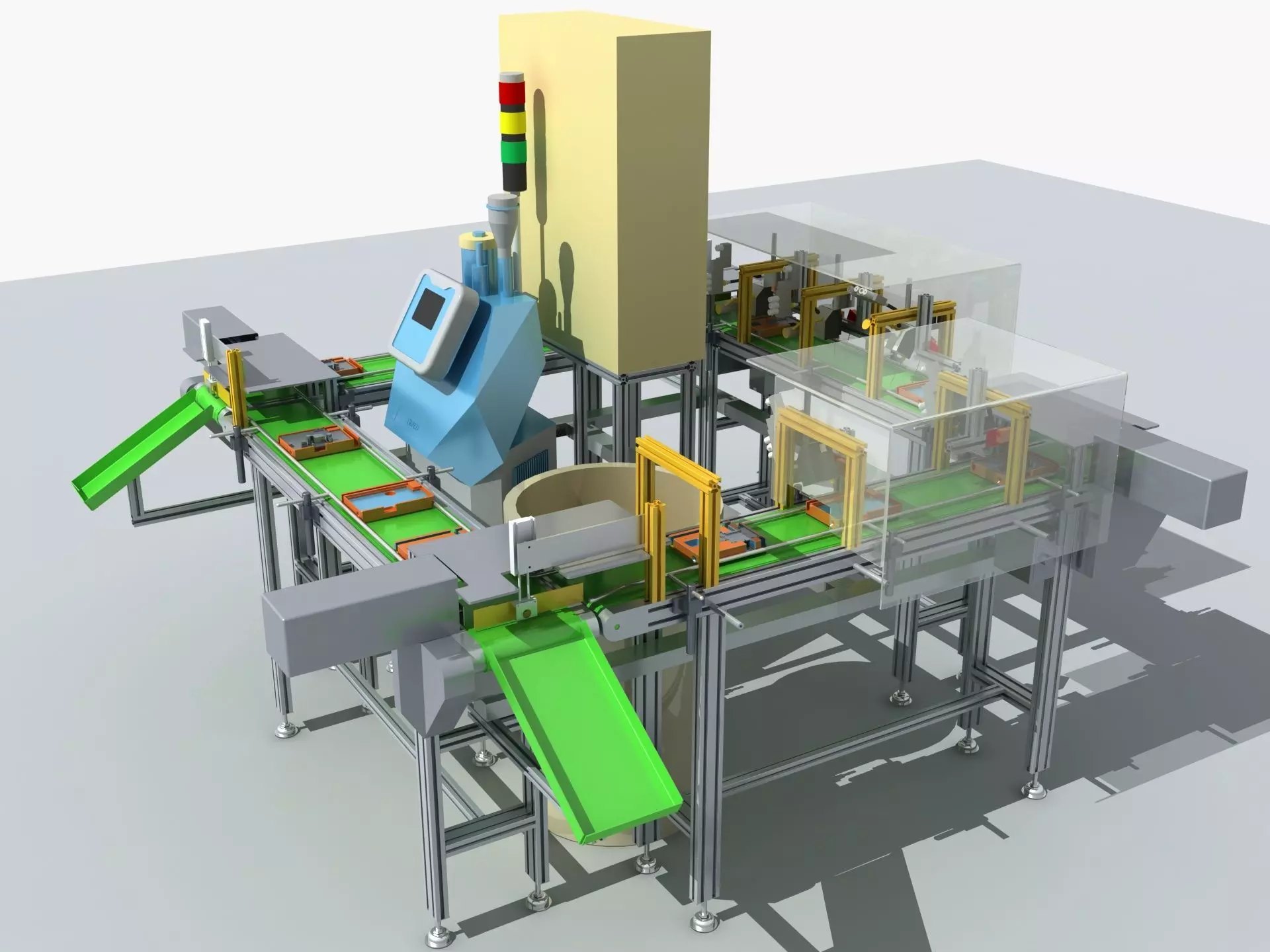 Industrial Equipment 7-Automatic Production Line 3D model