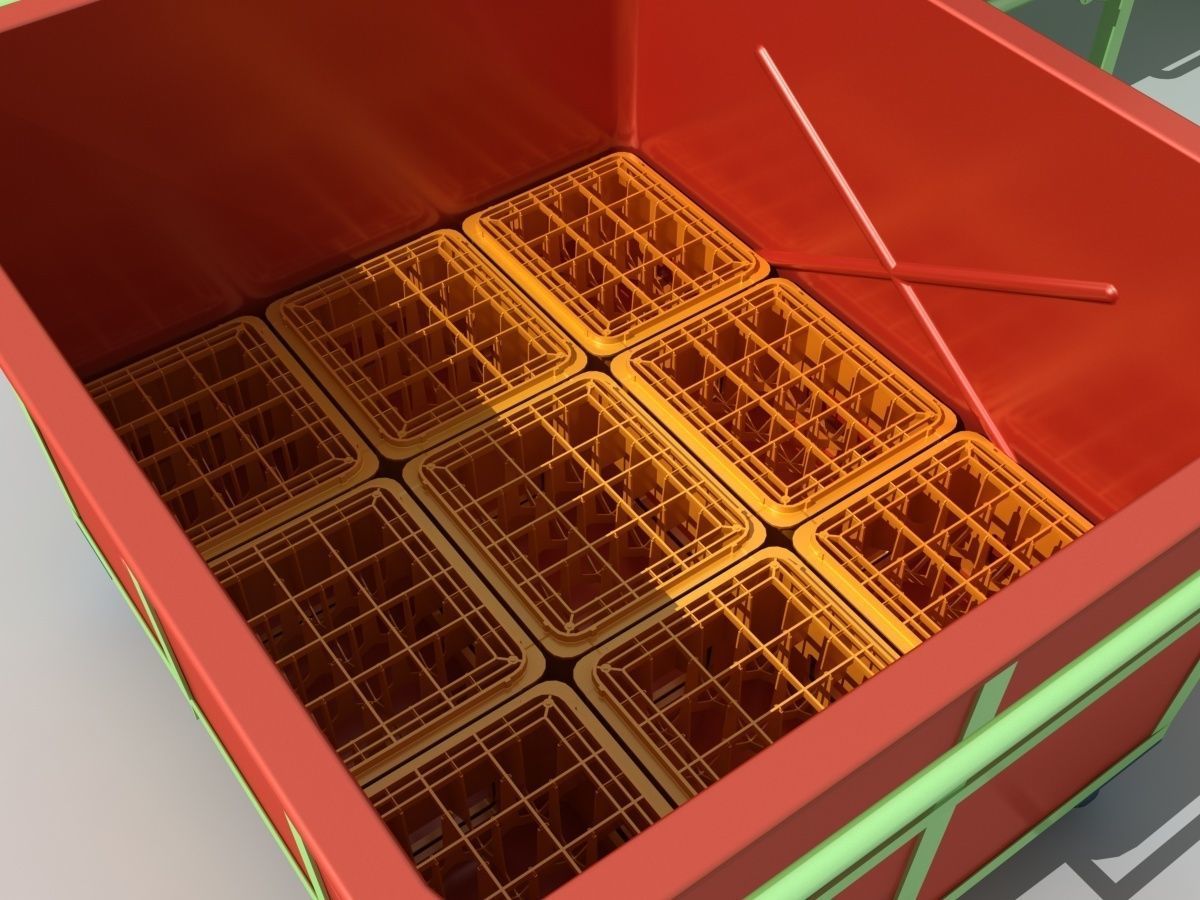 Industrial Equipment 8-Box Washing Machines Automatic 3D model_13