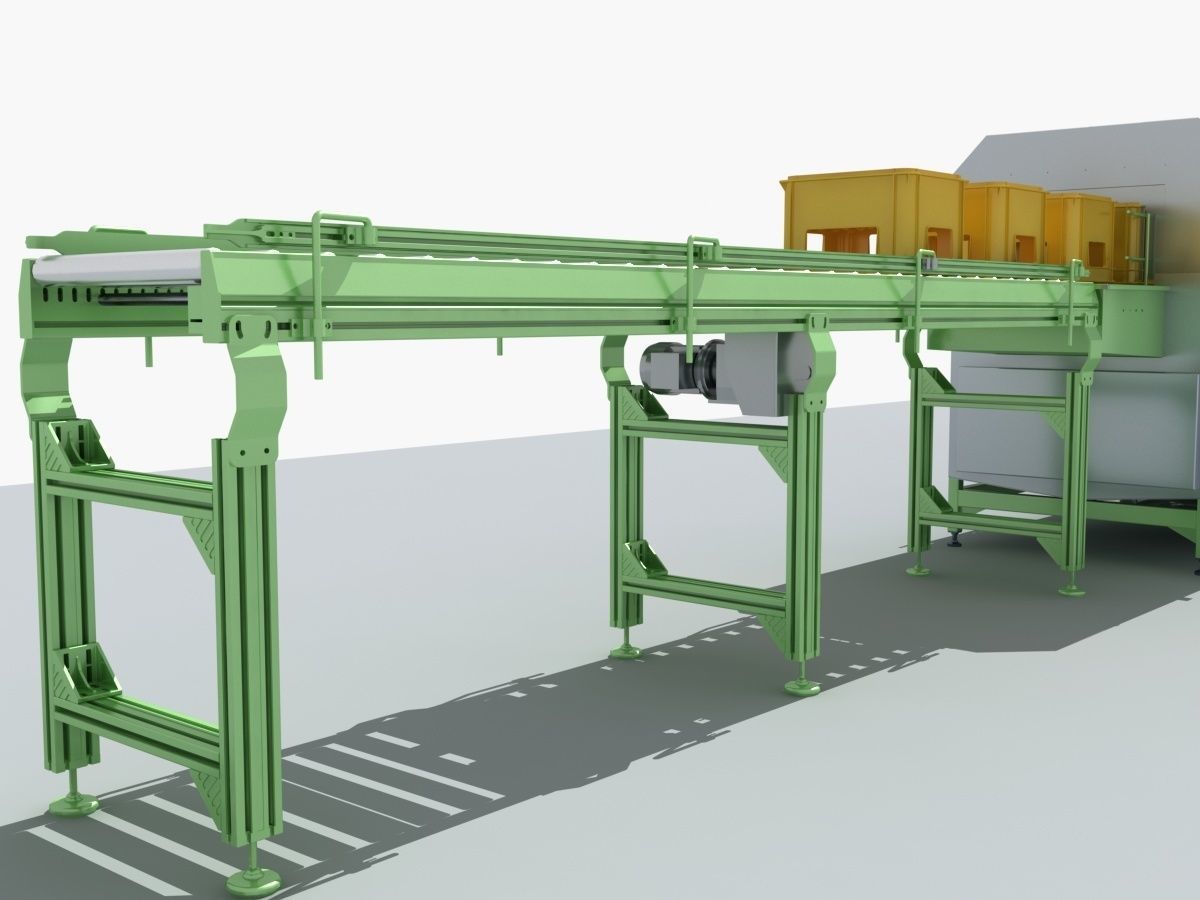 Industrial Equipment 8-Box Washing Machines Automatic 3D model_6