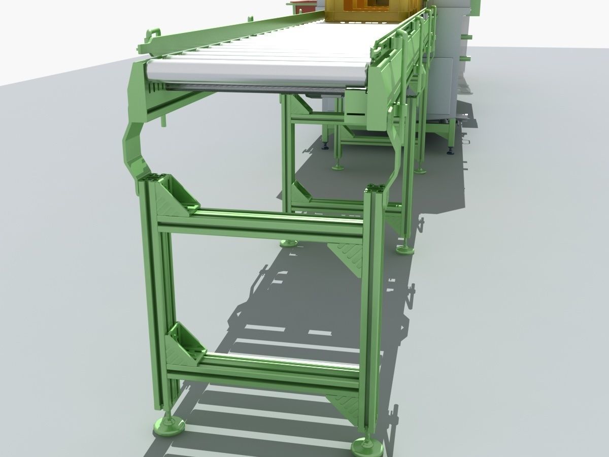 Industrial Equipment 8-Box Washing Machines Automatic 3D model_7