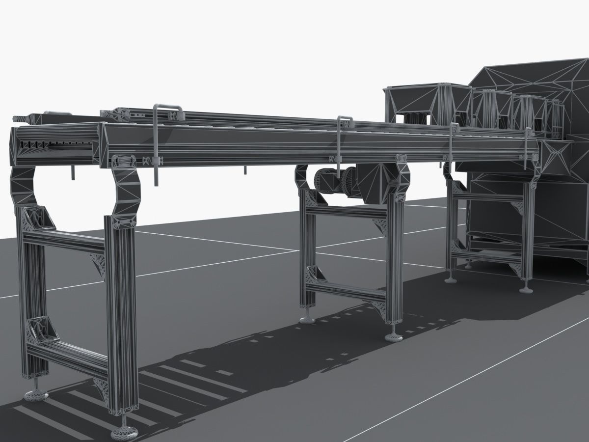 Industrial Equipment 8-Box Washing Machines Automatic 3D model_20