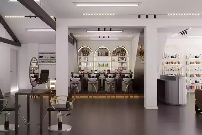 Luxurious Modern Hair salon and spa interior design 