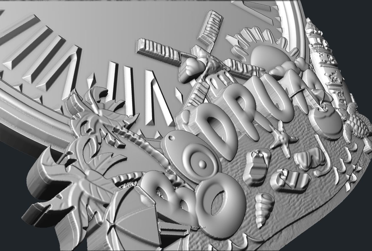 Bodrum City Souvenir Wall Clock 3D print model_4