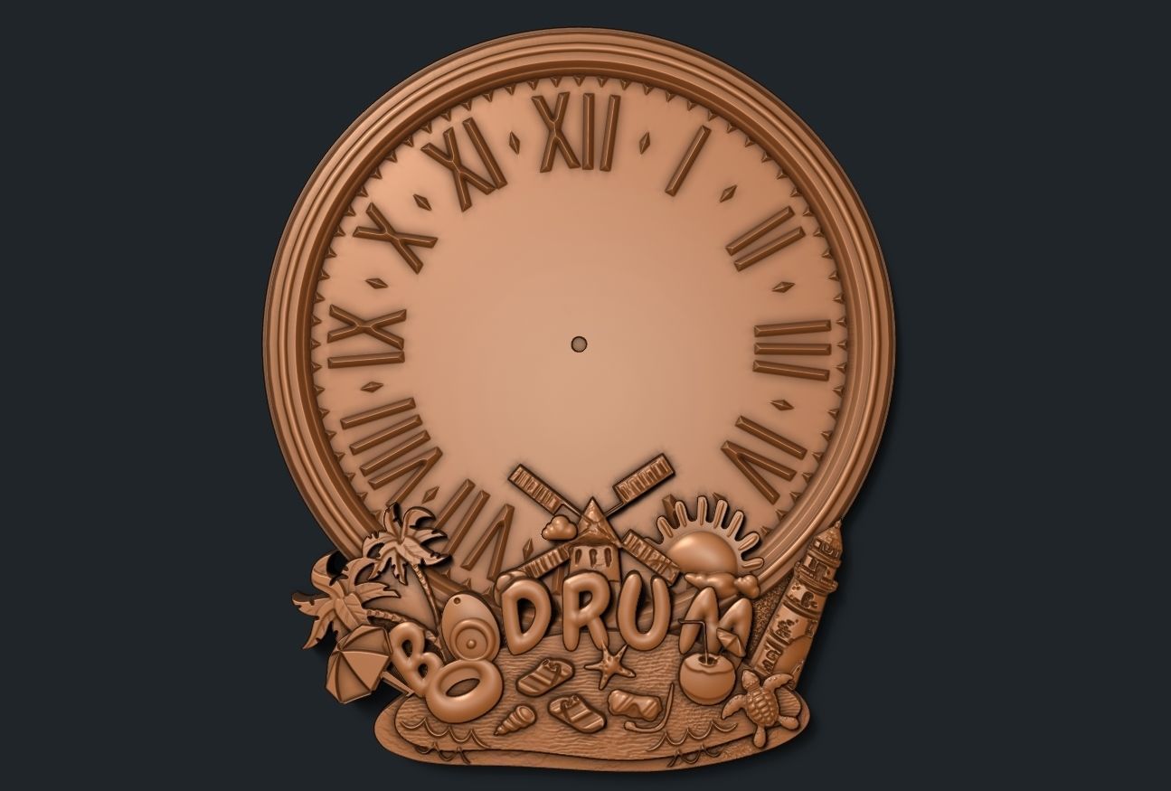 Bodrum City Souvenir Wall Clock 3D print model_8