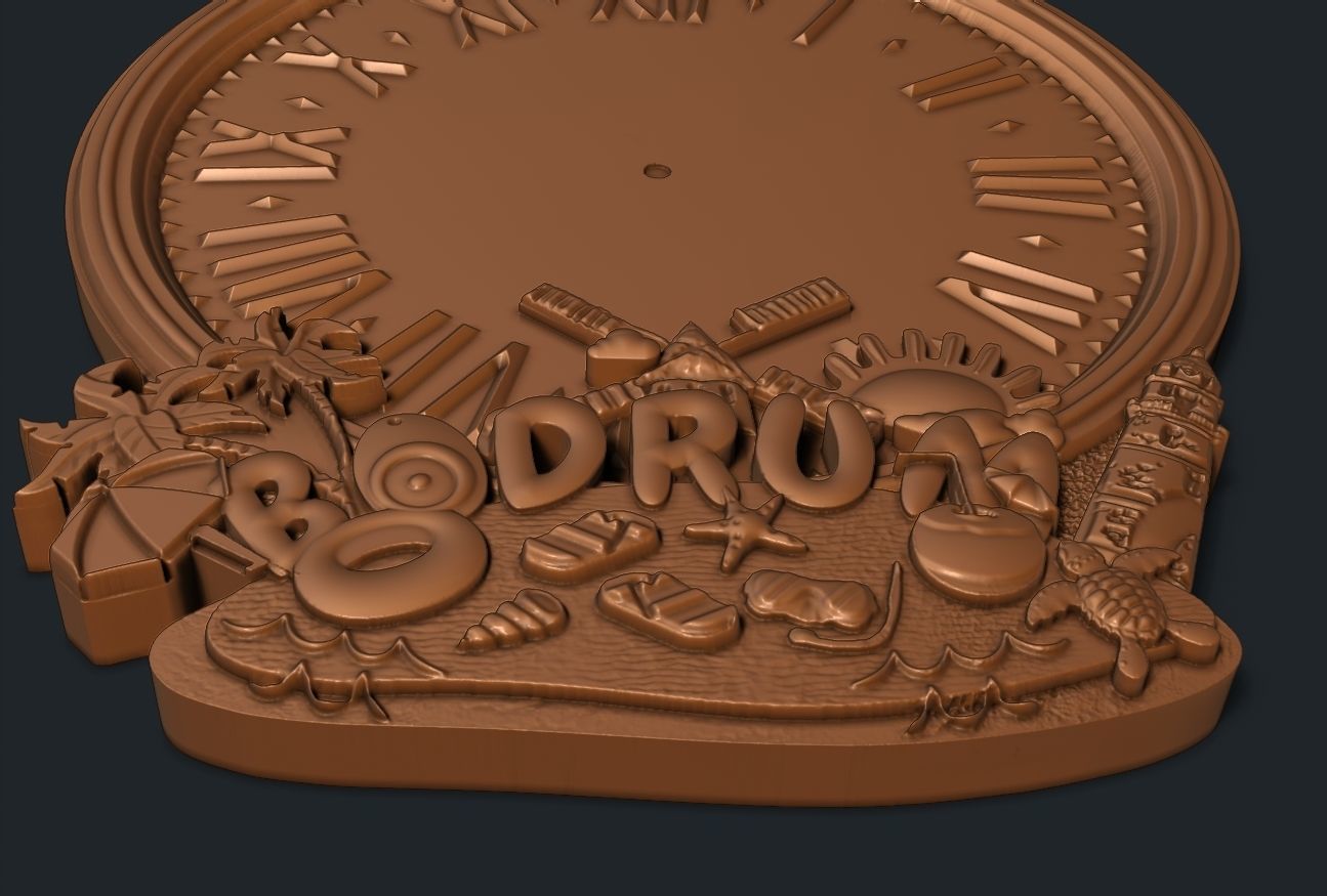 Bodrum City Souvenir Wall Clock 3D print model_9