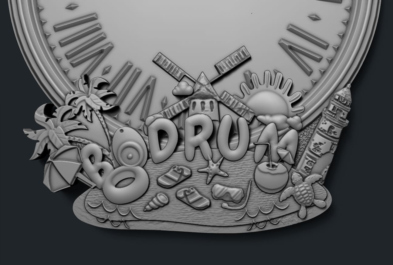 Bodrum City Souvenir Wall Clock 3D print model_2