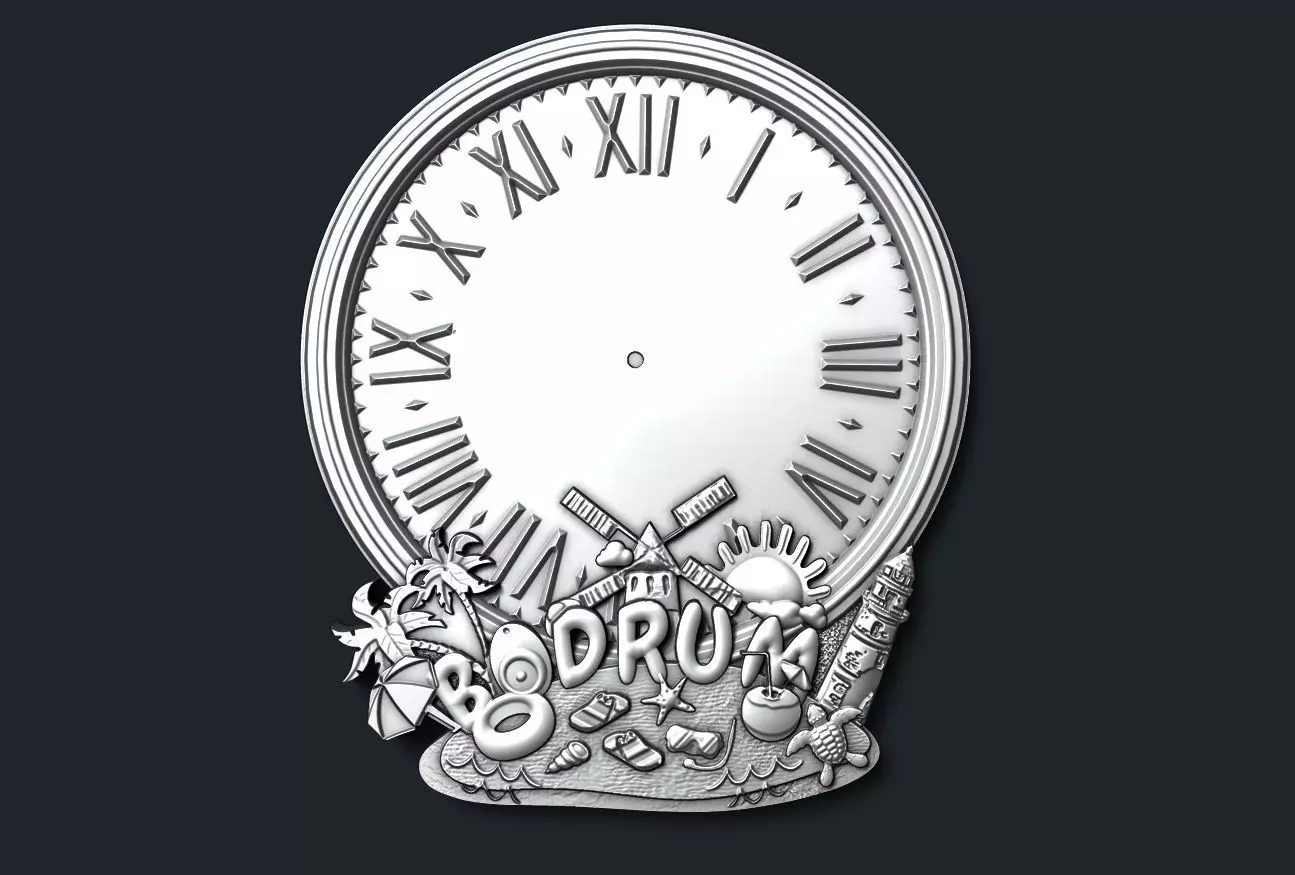 Bodrum City Souvenir Wall Clock 3D print model_0