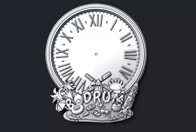 Bodrum City Souvenir Wall Clock 3D print model