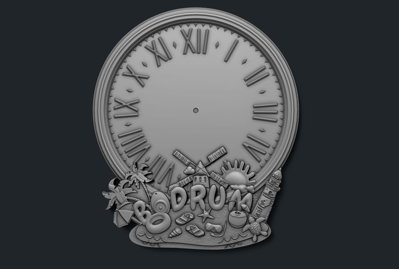 Bodrum City Souvenir Wall Clock 3D print model_1