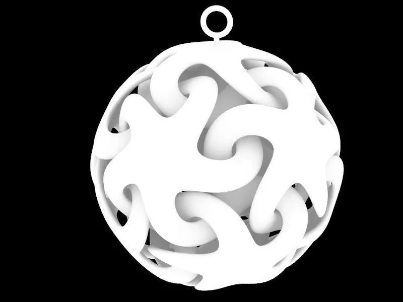 Linked Star Ornament 3D print model_0