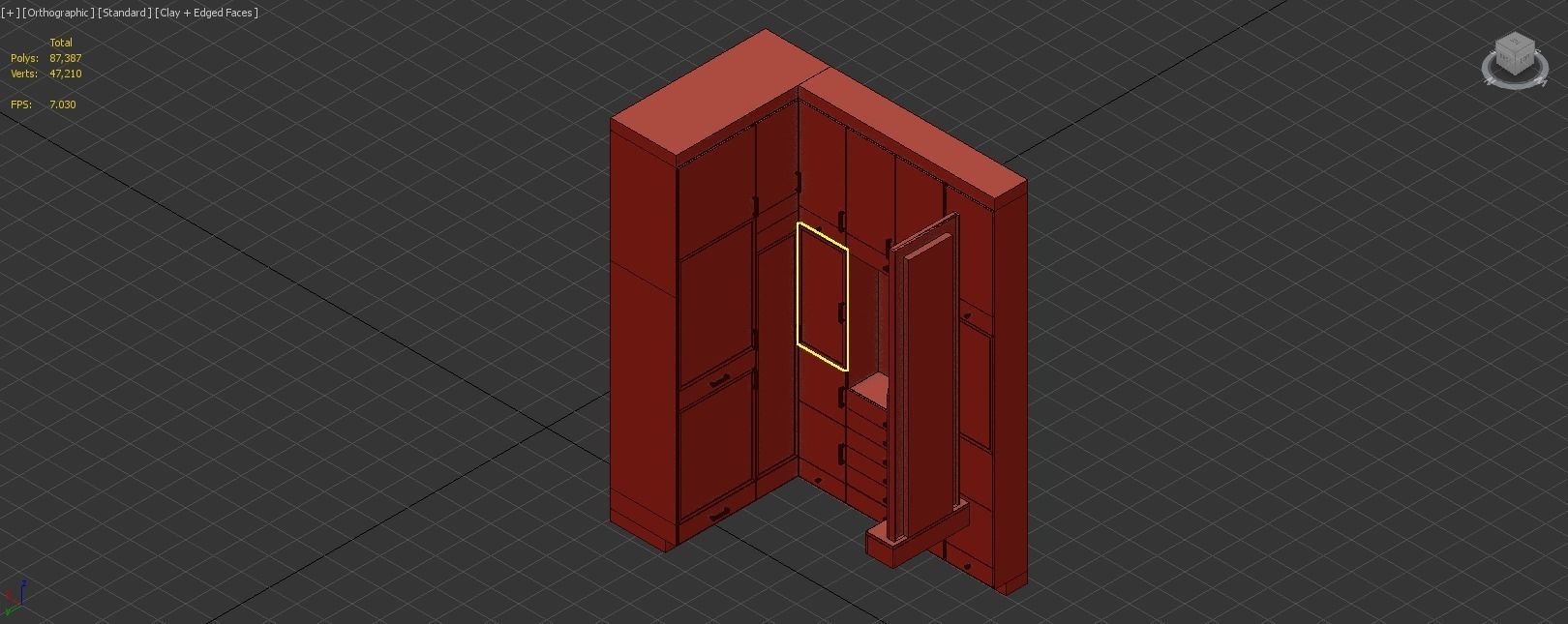 dressing room caninet 3D model_7